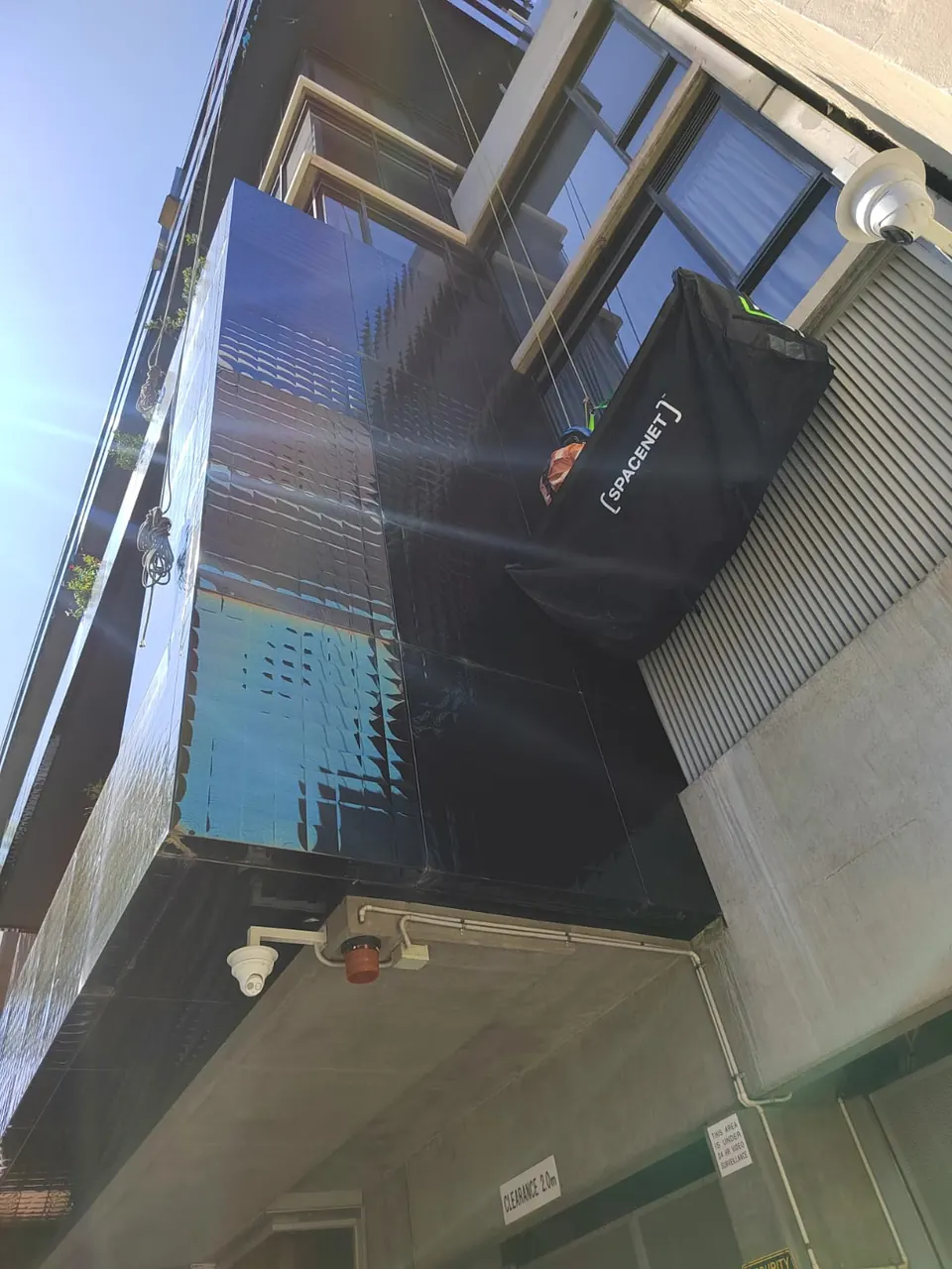 Rope-access façade works at Leave Plus Building, North Melbourne